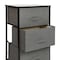 Flash Furniture Black/Gray 3 Drawer Storage Dresser Organizer WX-5L20-X-BK-GR-GG - alternate 10